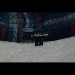 A long Fuzzy flannel shirt from fashion Nova